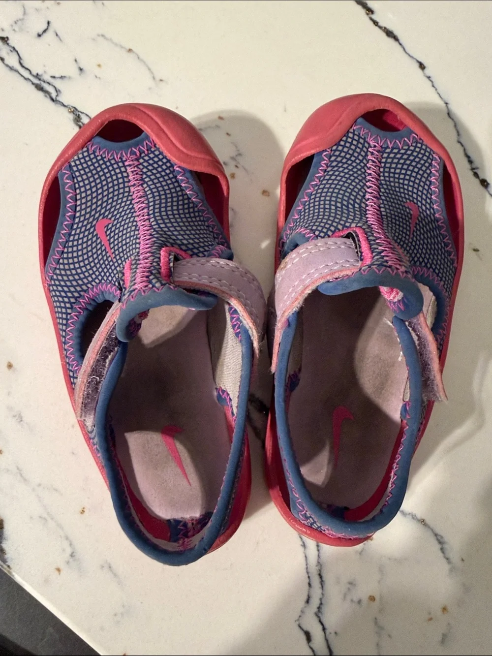 Nike Girls Pink and Purple Water-Ready Sandals